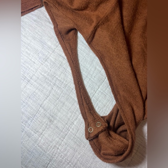 Abercrombie & Fitch Brown Long-Sleeve Cozy Henley Bodysuit Medium - Picture 5 of 5